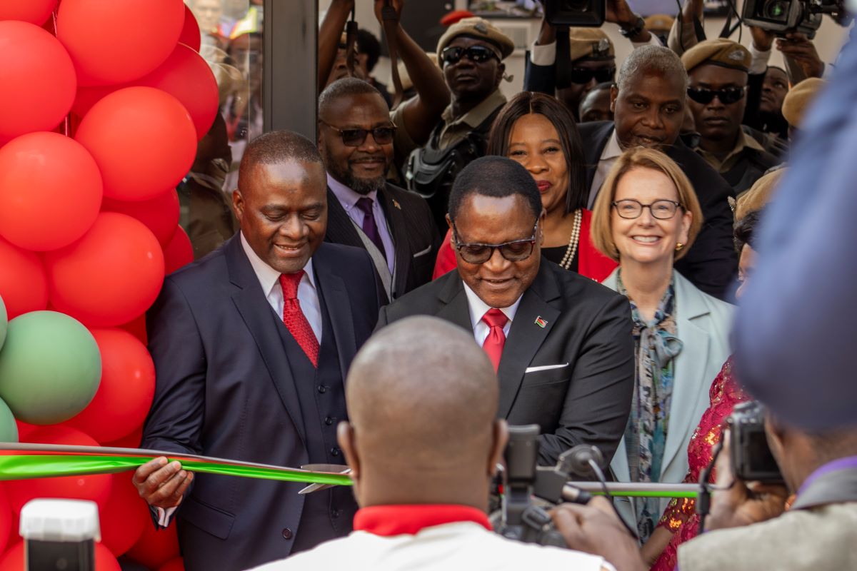 Malawi's President Lazarus Chakwera opens the CREATOR building