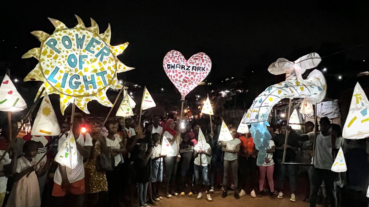 Luke Jerram was involved with ARISE for The Power of Light in Sierra Leone Luke Jerram was involved with ARISE for The Power of Light in Sierra Leone