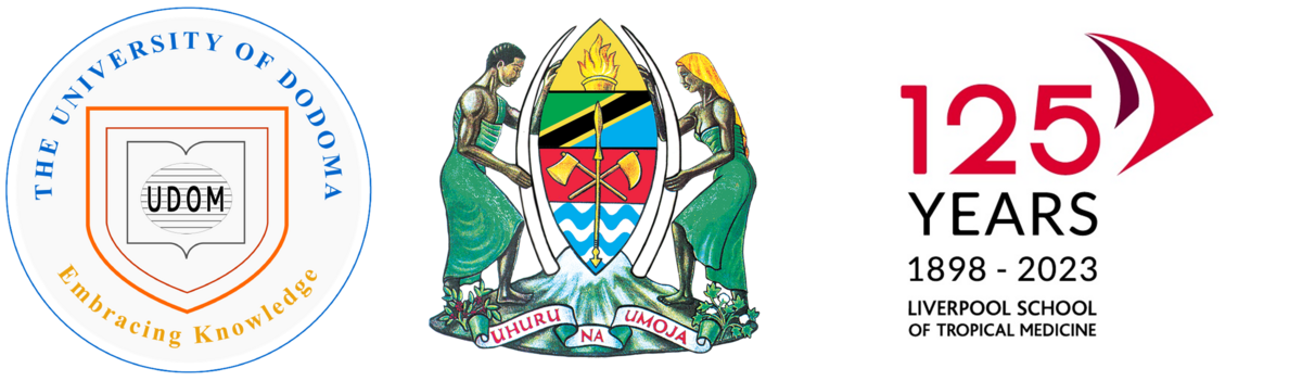 Partner logos The University of Dodoma, Ministry of Health Tanzania, LSTM