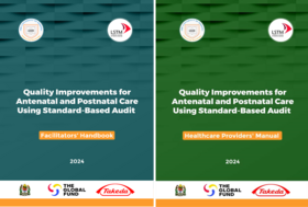 Covers of the facilitator and healthcare provider manuals: Designed by Francis Dismas