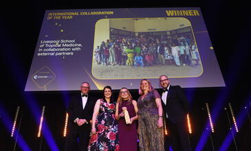 The REDRESS team pick up the International Collaboration of the Year award