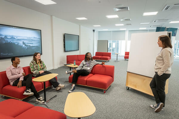 Students in breakout spaces at Pembroke House