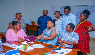 Maria Rweyemamu during ANC/PNC training/ credit UDOM