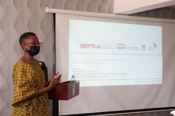 Brenda presenting at the Kenya National TB, Leprosy and Lung disease program annual report writing workshop