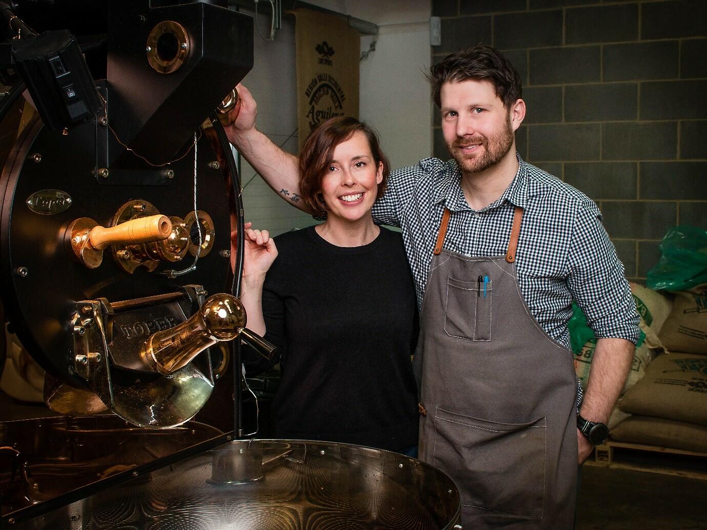 Baristocracy Coffee Roasters owners, Kate Hudson and Alex Forsyth Baristocracy Coffee Roasters owners, Kate Hudson and Alex Forsyth