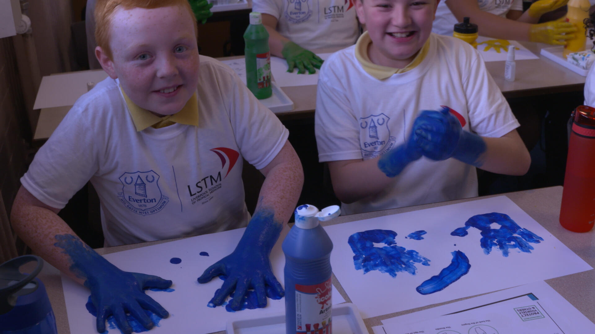 Wavertree Church of England pupils washing hands activity Wavertree Church of England pupils washing hands activity