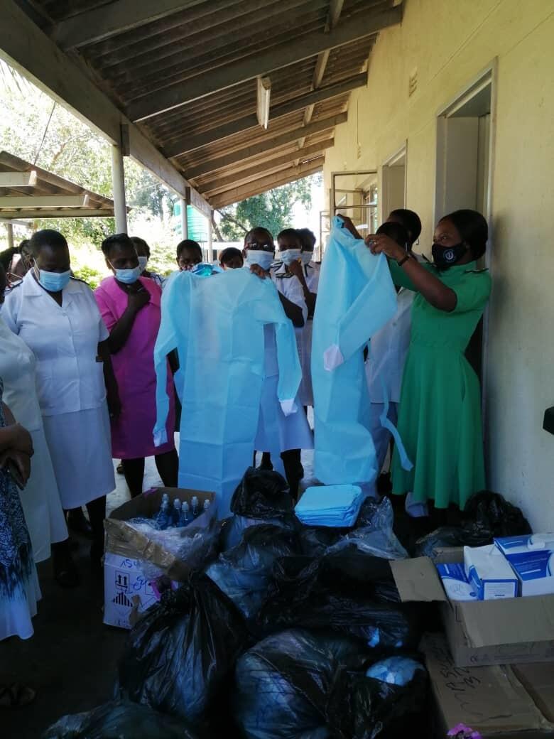 PPE donations arrive at the Mucheke Clinic in Masvingo, Zimbabwe. Photo: Primrose Matambanadzo PPE donations arrive at the Mucheke Clinic in Masvingo, Zimbabwe. Photo: Primrose Matambanadzo
