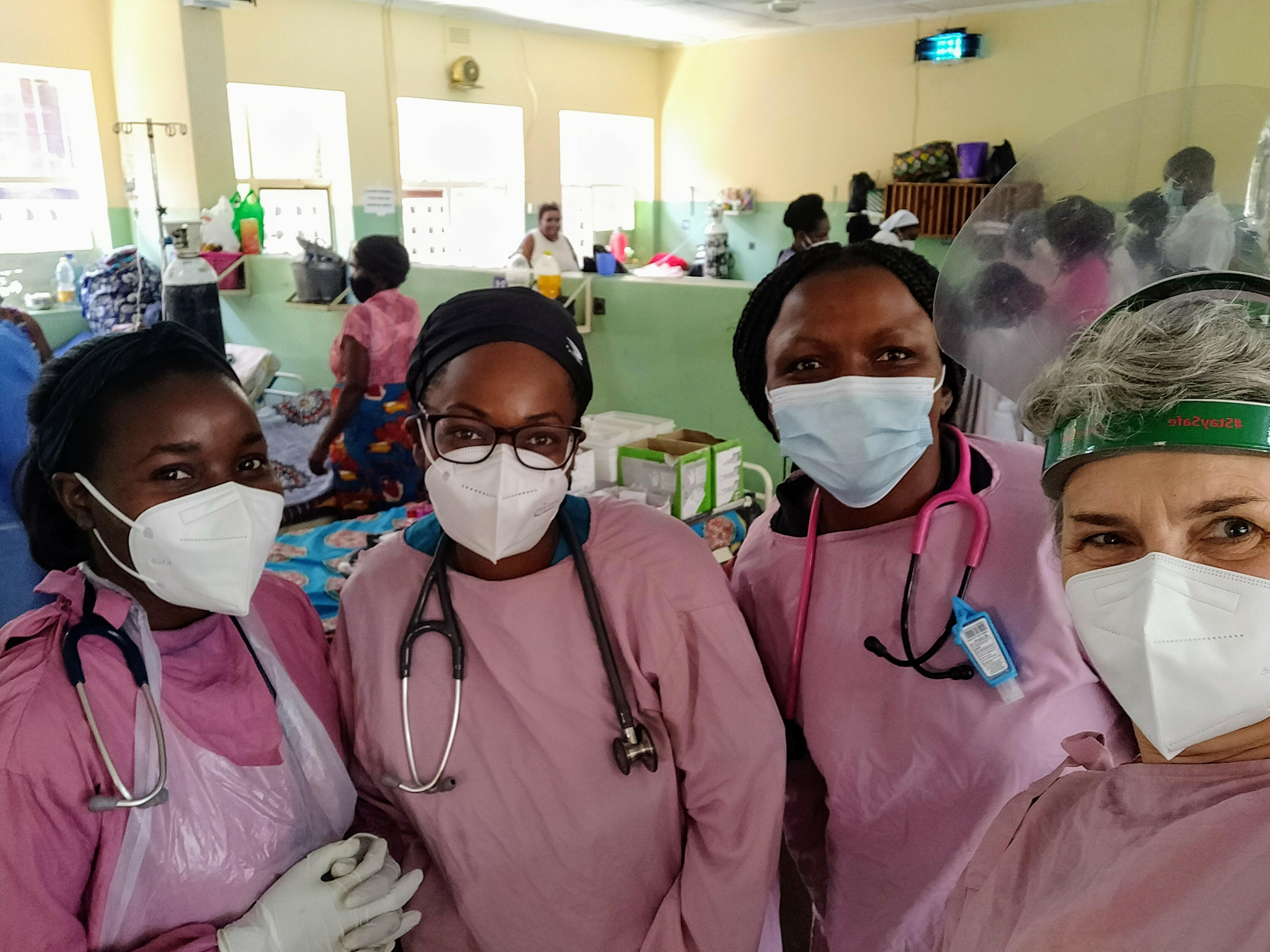 Health professionals in PPE funded by #BumpItForward