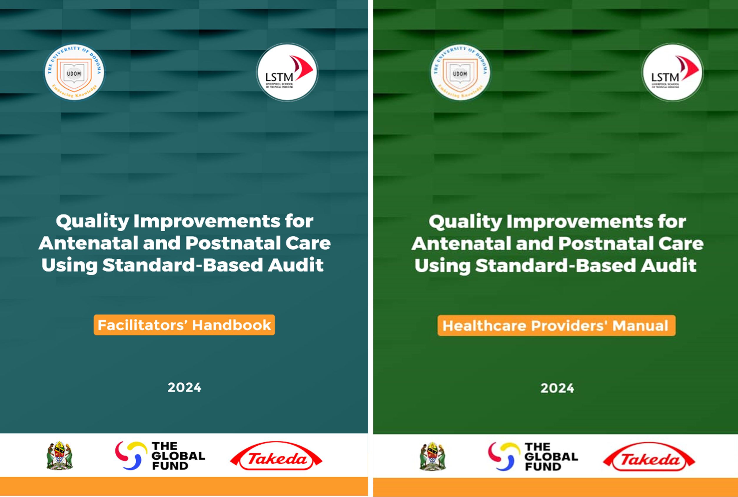 Covers of the facilitator and healthcare provider manuals: Designed by Francis Dismas