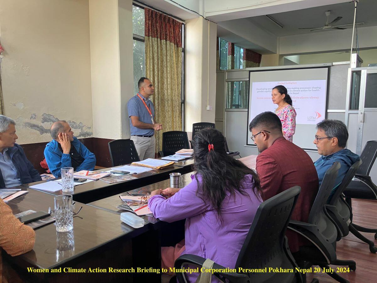 A briefing to local authority staff in Nepal