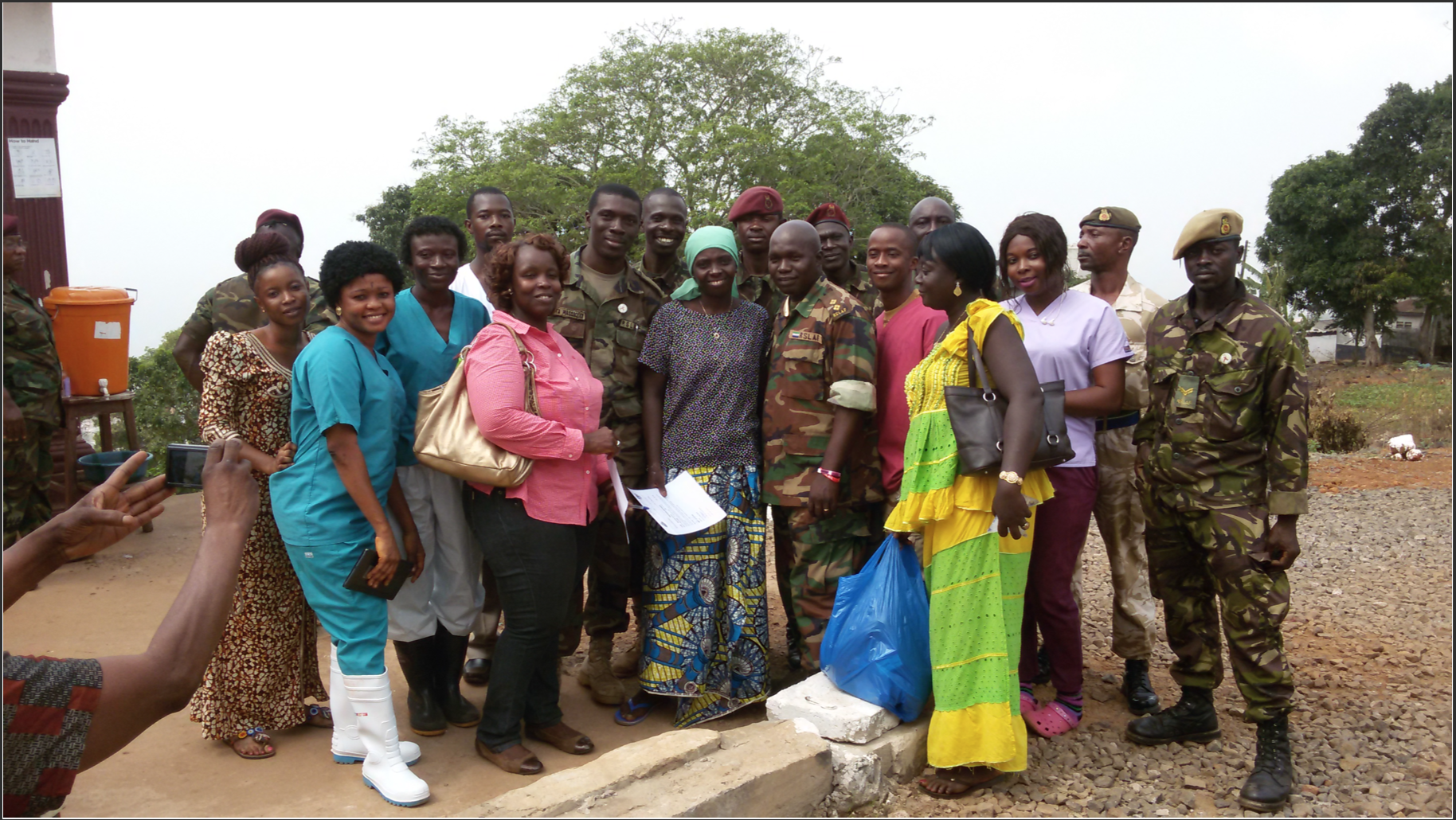 Staff from the Ebola Survivors Clinic, in Freetown, Sierra Leone Staff from the Ebola Survivors Clinic, in Freetown, Sierra Leone