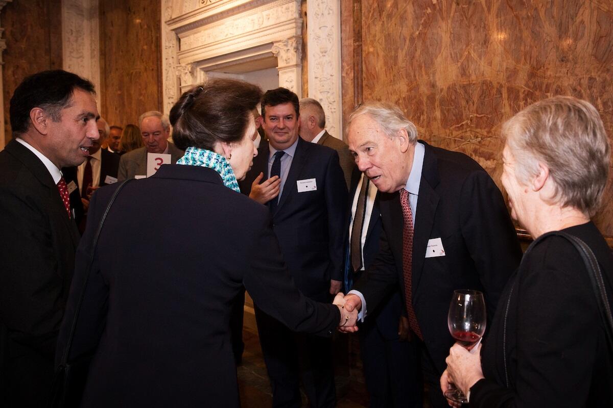 Peter Sissons greets LSTM patron HRH Princess Royal Peter Sissons greets LSTM patron HRH Princess Royal