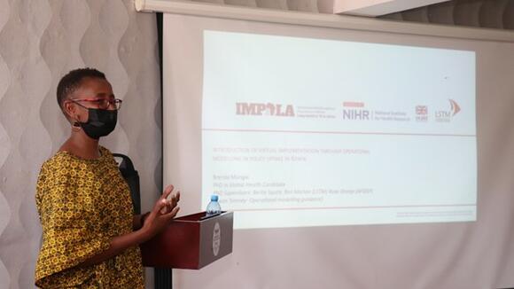 Brenda presenting at the Kenya National TB, Leprosy and Lung disease program annual report writing workshop