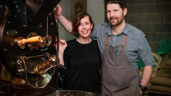 Baristocracy Coffee Roasters owners, Kate Hudson and Alex Forsyth