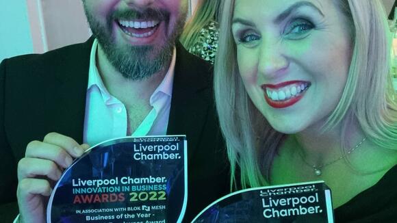 James McMahon and Stacey Lavery - Fundraising Team at the awards ceremony
