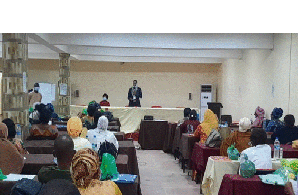 Commissioner of Health in Oyo addressing the antenatal and postnatal care training participants