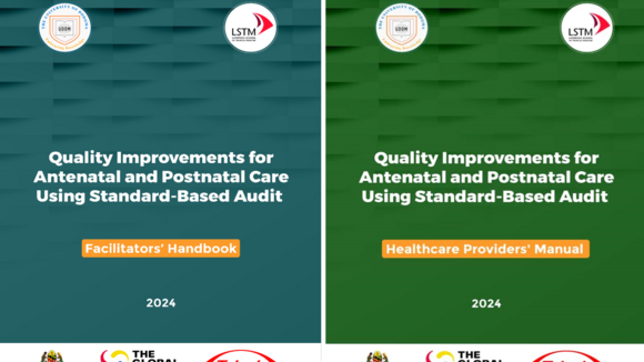 Covers of the facilitator and healthcare provider manuals: Designed by Francis Dismas